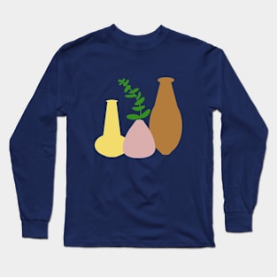 Boho Pots and Ecalyptus Leaf Long Sleeve T-Shirt